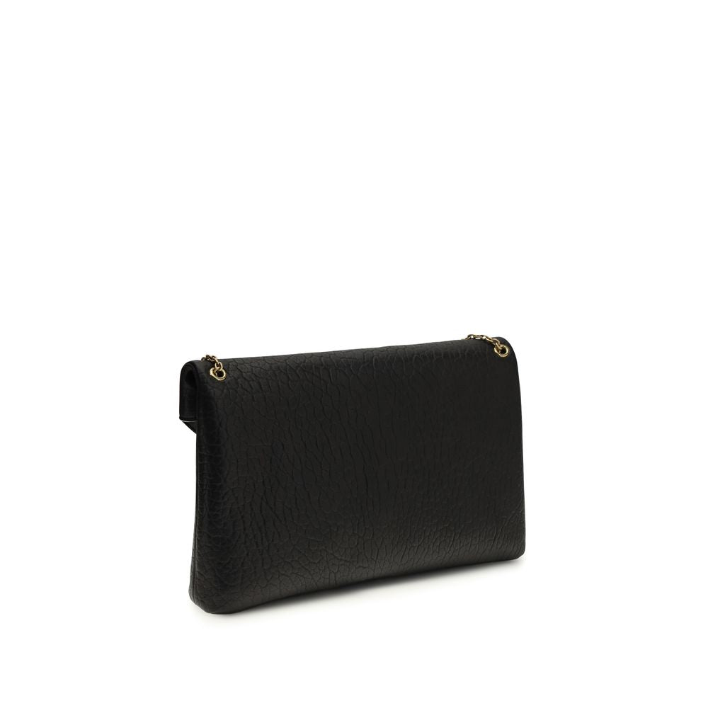 Saint Laurent Black Lamb Ovis Aries Aries Shoulder Bag