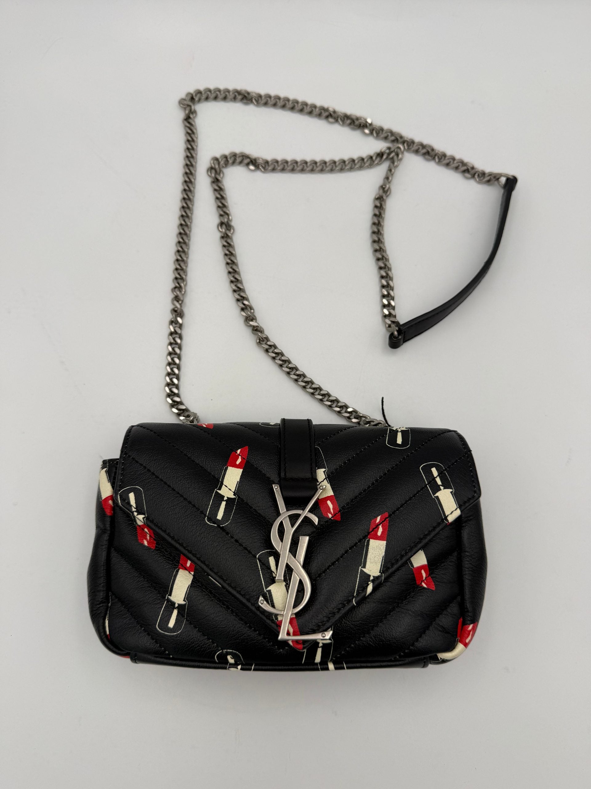 Saint Laurent SAINT LAURENT MINI COLLEGE Lip Stick Handbag